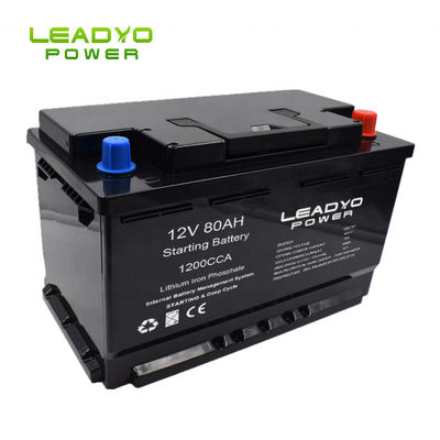 কেনা স্টার-স্টপ মেরিন লিথিয়াম আয়ন ব্যাটারি 12v 80Ah CCA1200A ক্র্যাকিং এবং নৌকার জন্য ডিপ সাইকেল Lifepo4 ব্যাটারি অনলাইন উত্পাদন