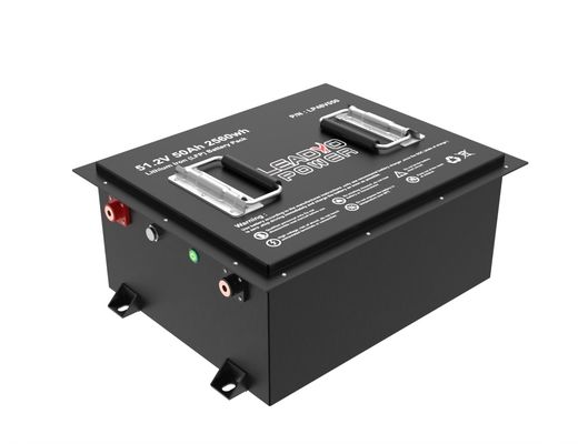 কেনা 51.2V 50Ah গলফ কার্ট LiFePO4 ব্যাটারি 100A BMS 2560Wh শক্তি ব্লুটুথ / এলসিডি সহ অনলাইন উত্পাদন