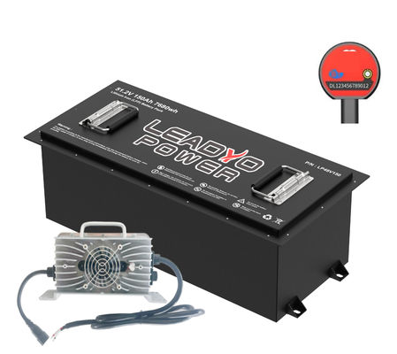 লিথিয়াম গল্ফ কার্ট 48V 51.2V 150Ah LiFePO4 LFP ব্যাটারি প্যাক চার্জার সহ