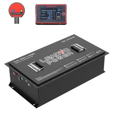 লিথিয়াম 72V 150Ah গল্ফ কার্ট ব্যাটারি LiFePO4 গল্ফ বগি ব্যাটারি প্যাক ব্লুটুথ এলসিডি CANBUS সঙ্গে