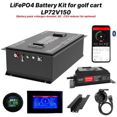 72V 150Ah 76.8V LiFePO4 গল্ফ কার্ট ব্যাটারি রূপান্তর কিট 5 বছর ওয়ারেন্টি