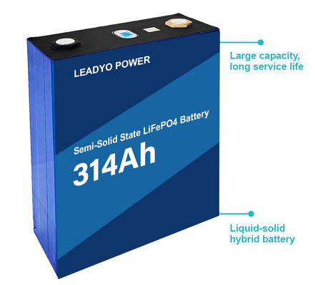 কেনা LiFePO4 অর্ধ কঠিন অবস্থা 3.2V 314Ah লিথিয়াম প্রিজম্যাটিক ব্যাটারি সেল অনলাইন উত্পাদন