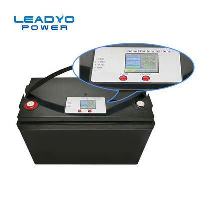 কেনা স্মার্ট LCD ডিসপ্লে 12v 100ah 1280Wh লিথিয়াম আয়রন ফসফেট ব্যাটারি Lifepo4 লিথিয়াম অনলাইন উত্পাদন