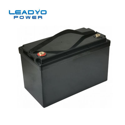 Leadyo Smart BMS Lifepo4 ব্যাটারি 12V 100ah 1280Wh কালো স্ক্রুয়েবল ABS কেস